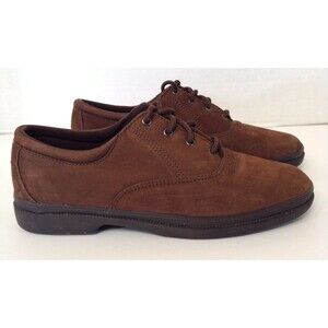 Easy Spirit Comfort Shoe Wn 8 M Brown Suede Lace Up Low Top Casual Walking